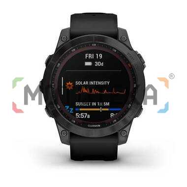 Мультиспорт.часы Garmin (Гармин) Fenix 7 Sapphire Solar, DLC-покрытие,черные с черным ремешком (010-02540-35)