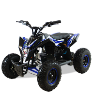 Электроквадроцикл подростковый Motax (Мотакс) Gekkon 1300W чёрный/синий (машинокомплект)