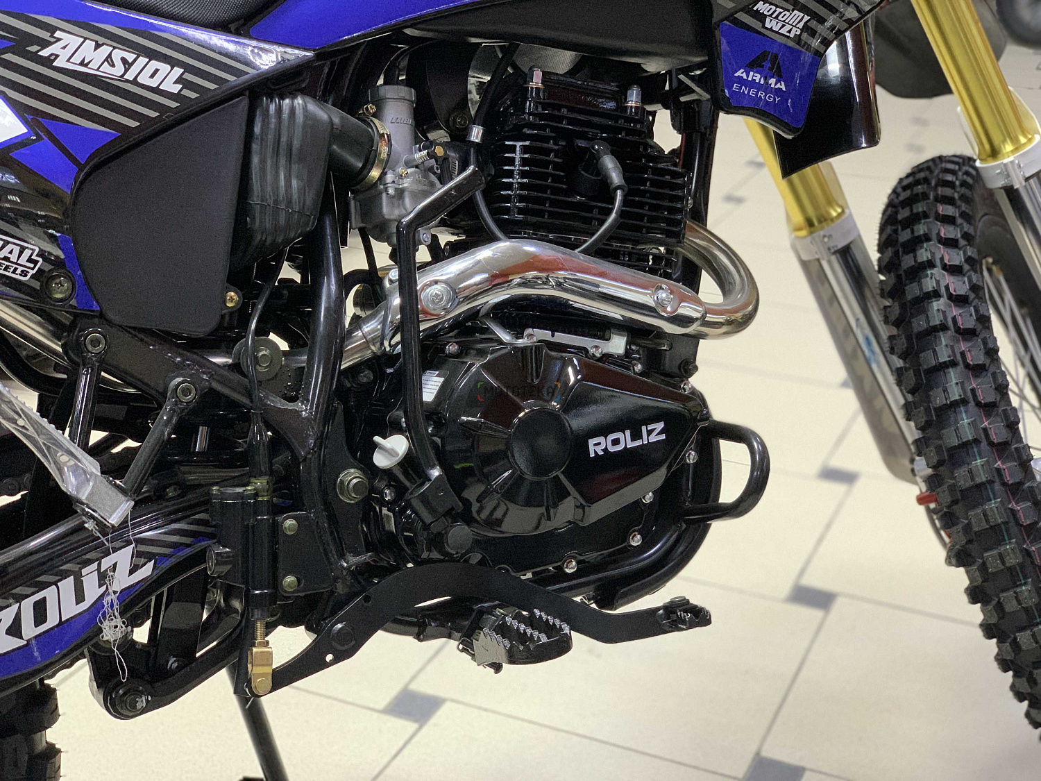Мотоцикл кроссовый / эндуро ROLIZ (Ролиз) SPORT - 003 RRC (ZS172FMM-5 Big Bore) синий/чёрный с ПТС