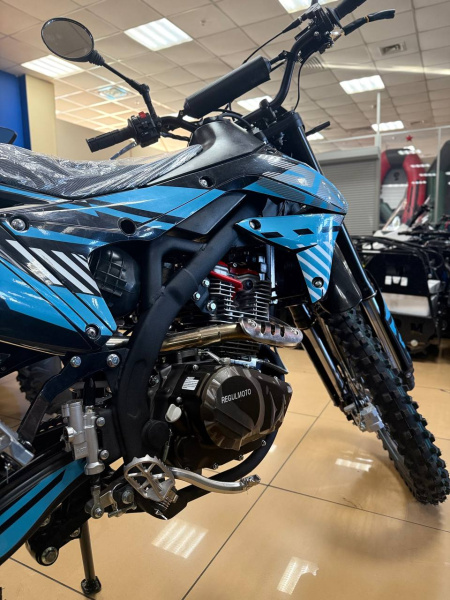 Мотоцикл кроссовый / эндуро Regulmoto (Регулмото) ZR PR 300 4 valves 6 Gear чёрный/синий с ПТС | Мототека